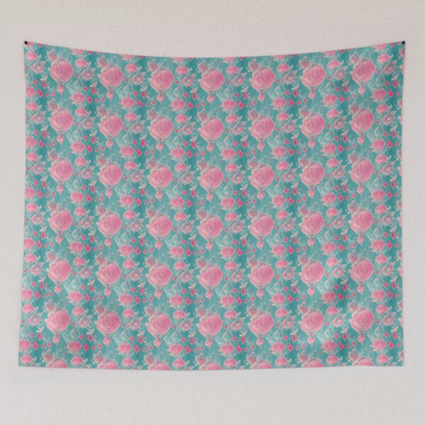 Item preview, Pink and Aqua Floaty Abstract Pattern designed and sold by IcedImages.