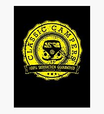 Retro Badge Yellow Classic Grunge Photographic Print