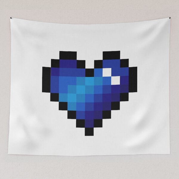 Item preview, Blue Pixel Heart designed and sold by Kawaii-Crafts.