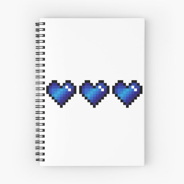 Item preview, Blue pixel hearts designed and sold by Kawaii-Crafts.