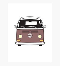 EB Camper Front Brown Photographic Print