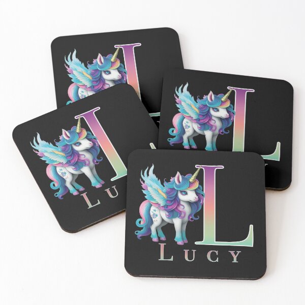 Item preview, Lucy name with a cute unicorn designed and sold by Lubellebubble20.