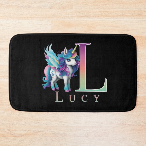 Item preview, Lucy name with a cute unicorn designed and sold by Lubellebubble20.