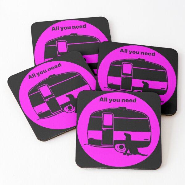 Item preview, ALL YOU NEED A DOG A CARAVAN PINK2 designed and sold by Marni Scofidio Desi9ns.