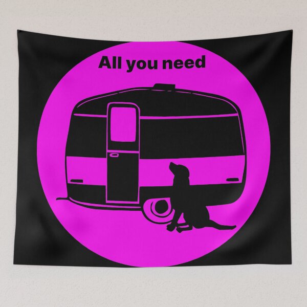 Item preview, ALL YOU NEED A DOG A CARAVAN PINK2 designed and sold by Marni Scofidio Desi9ns.