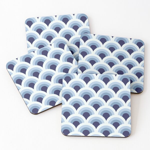 Item preview, Blue and White Korean wave pattern designed and sold by SOFIE in SEOUL.