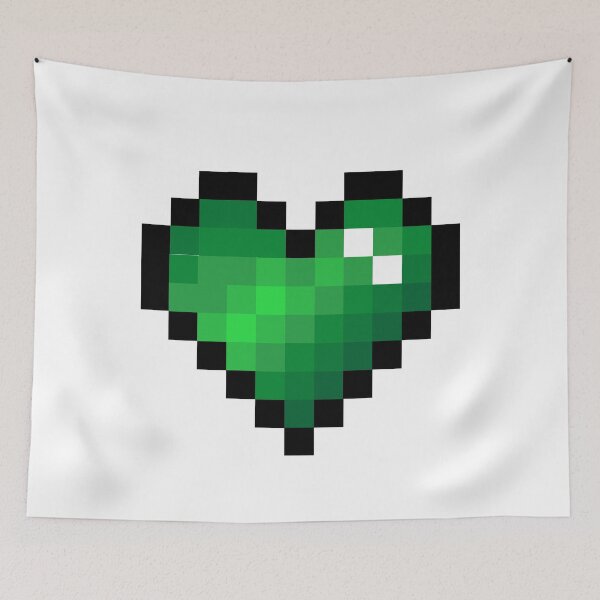 Item preview, Green Pixel Heart designed and sold by Kawaii-Crafts.