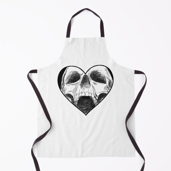Item preview, Skull looking up in heartshape. designed and sold by Nyctophiles.