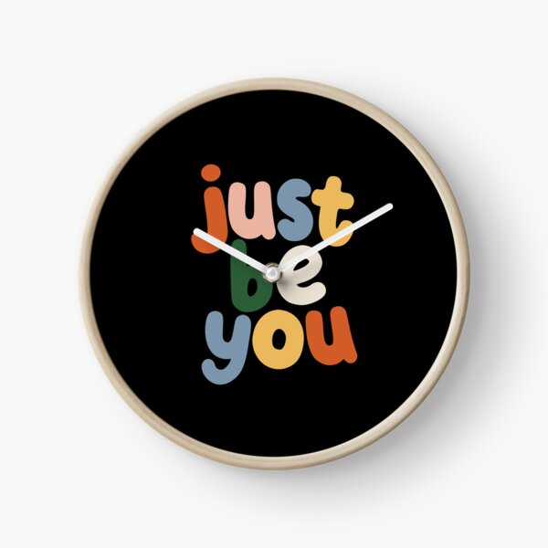 Item preview, Just Be You Typography by The Motivated Type in Black, Salmon Pink, Grey Blue, Forest Green and Apricot Yellow designed and sold by MotivatedType.