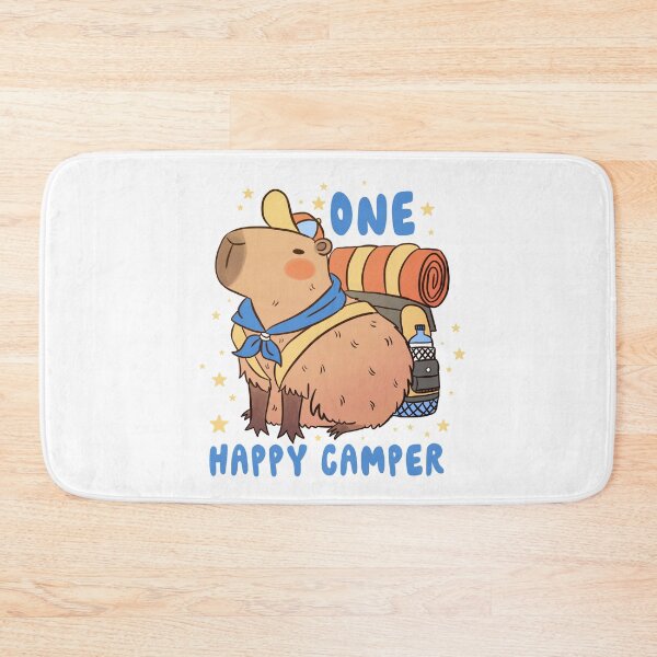 Item preview, One happy campers a cute capybara camper  designed and sold by Yarafantasyart.