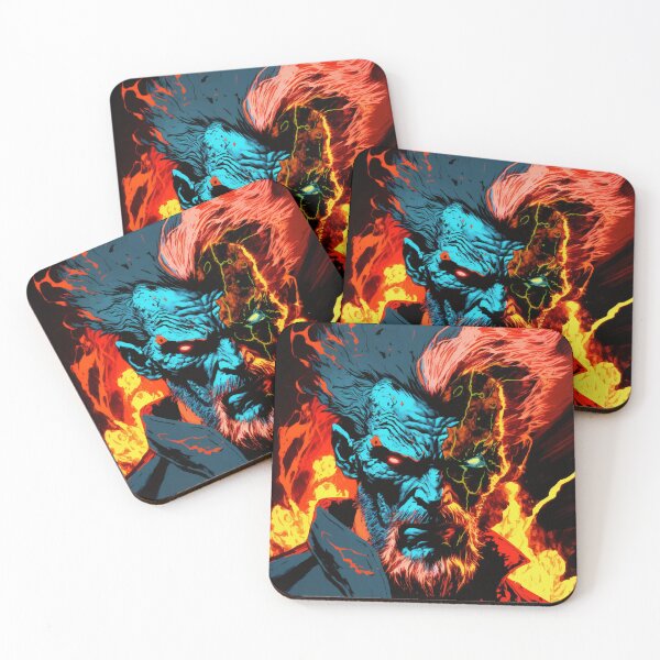 Item preview, Flaming head Rage Red and Yellow Two-Tone designed and sold by polrprint.