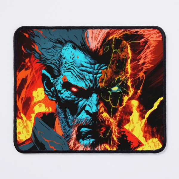 Item preview, Flaming head Rage Red and Yellow Two-Tone designed and sold by polrprint.