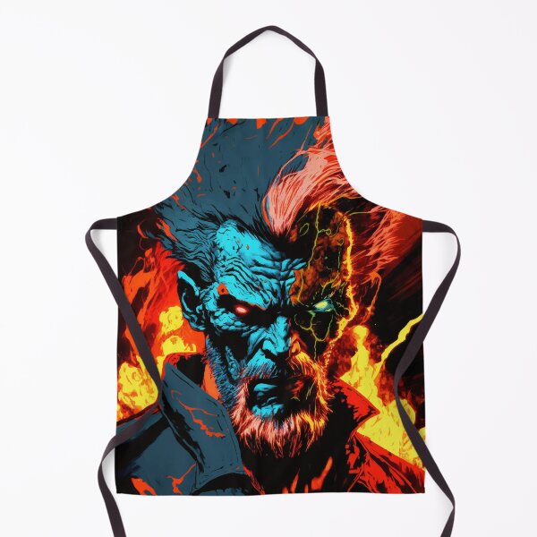 Item preview, Flaming head Rage Red and Yellow Two-Tone designed and sold by polrprint.