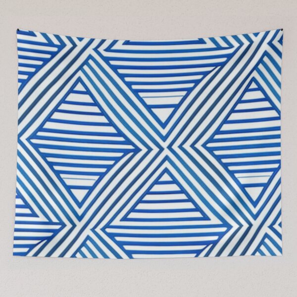 Item preview, Blue Geometric Line Pattern designed and sold by donlmartino.