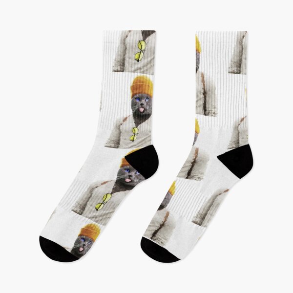 Item preview, Hipster Cat in Oil: A Feline Fashionista Masterpiece designed and sold by thelazypigeon.