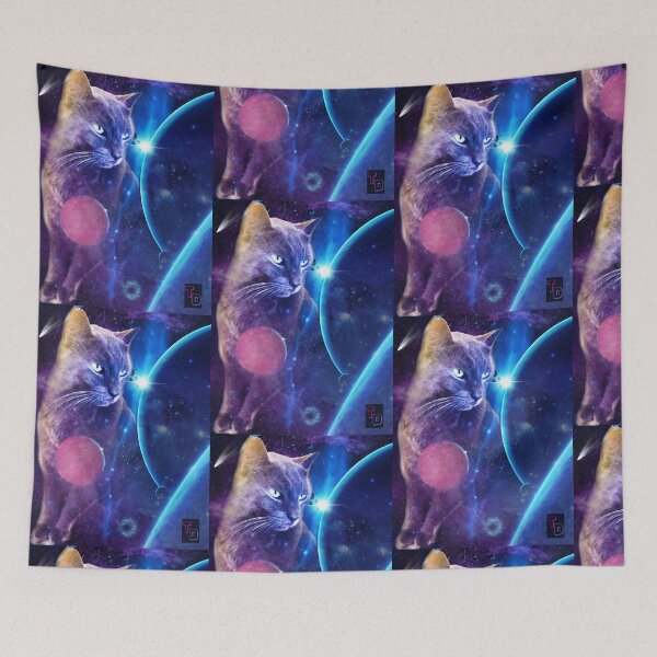 Item preview, Astro-kitty designed and sold by Twisted Doodles.