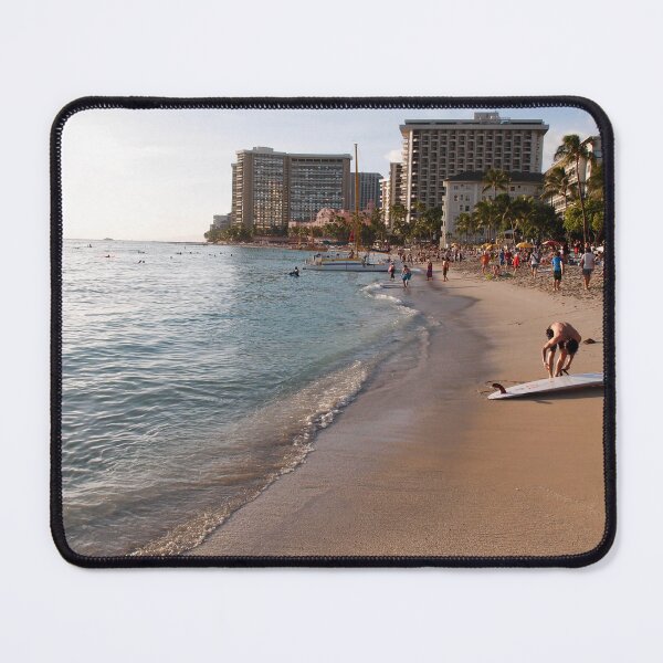 Item preview, Waikiki Beach and surfing people in the afternoon, Hawaii designed and sold by not-design.