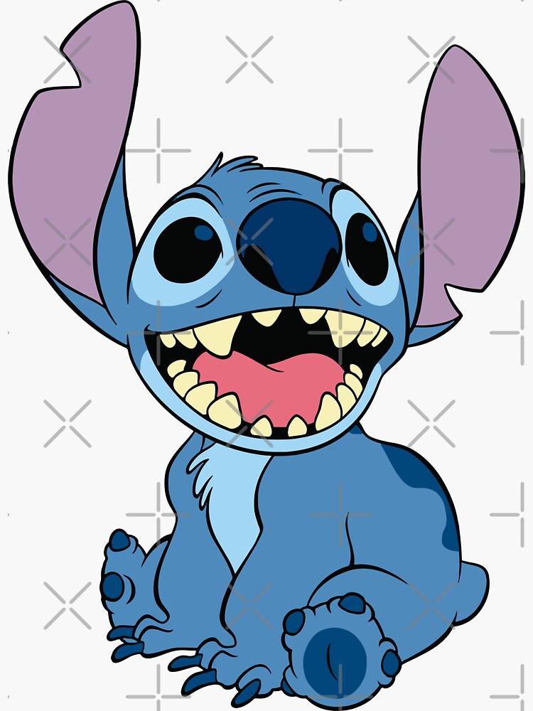  Lilo & Stitch Sitting Cartoon Sticker Graphic - Pegatina :  Automotriz