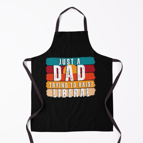 Item preview, Just a Dad Trying to Raise Liberal Vintage Retro Best Dad Typography Quote designed and sold by thedazzlingmonk.