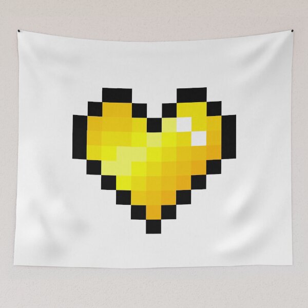 Item preview, Yellow Pixel Heart designed and sold by Kawaii-Crafts.