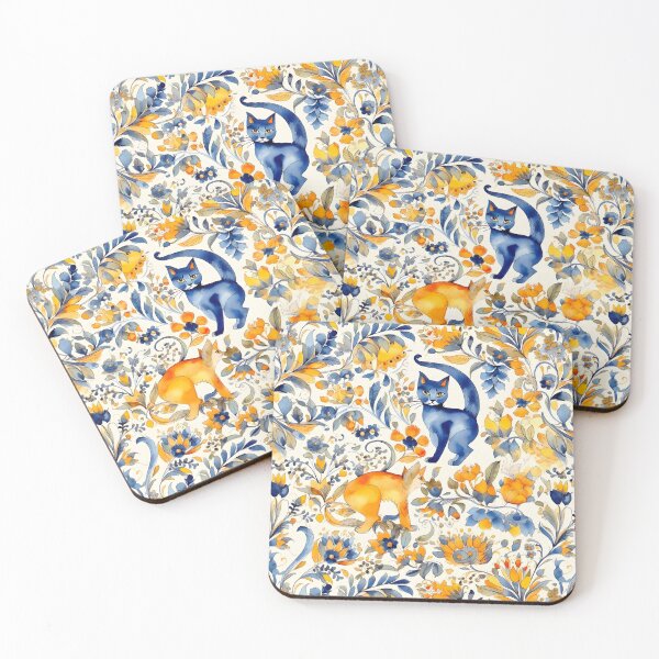 Item preview, Cute Ukrainian Cats Floral Vintage Ukraine Pattern designed and sold by SecretDicer.