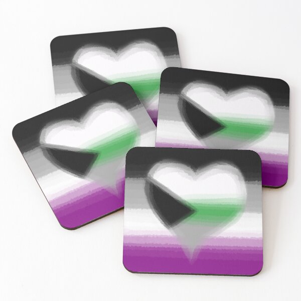 Aperçu de l'œuvre Watercolor Asexual Demiromantic Pride Flag créée et vendue par Sum-Thangs.