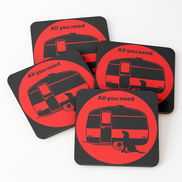Item preview, ALL YOU NEED A DOG A CARAVAN RED2 designed and sold by Marni Scofidio Desi9ns.