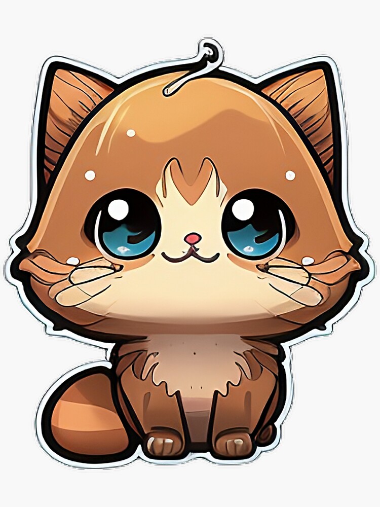 a Chibi Cat cute - Chibi Cat - Sticker