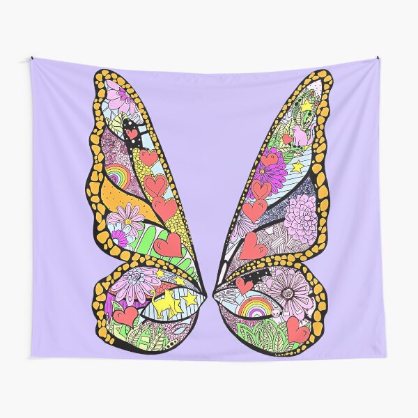 Backside/ Inverted LIGHT PURPLE - SMALL - Butterfly Wings Mural - Nashville TAYLOR SWIFT BACHELORETTE PARY BRIDAL Tapestry