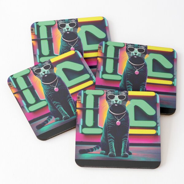 Item preview, cat daddy black cat vintage eighties style cat retro designed and sold by Batiz.