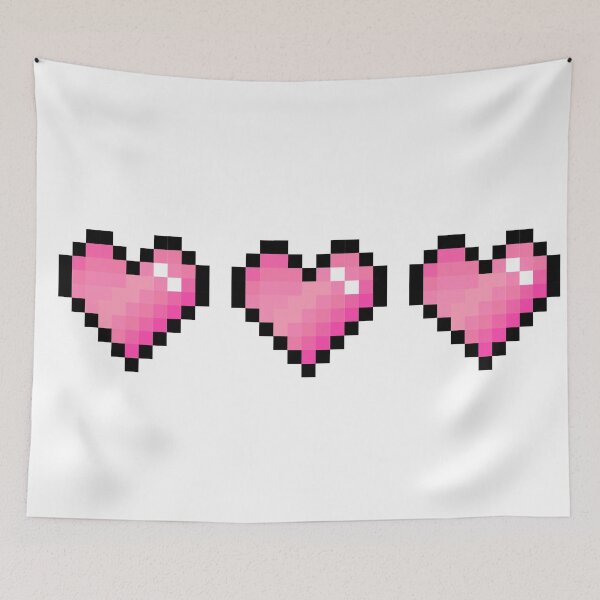 Item preview, Pink Pixel Hearts designed and sold by Kawaii-Crafts.