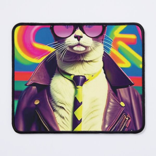 Item preview, cat daddy black cat vintage eighties style cat retro designed and sold by Batiz.