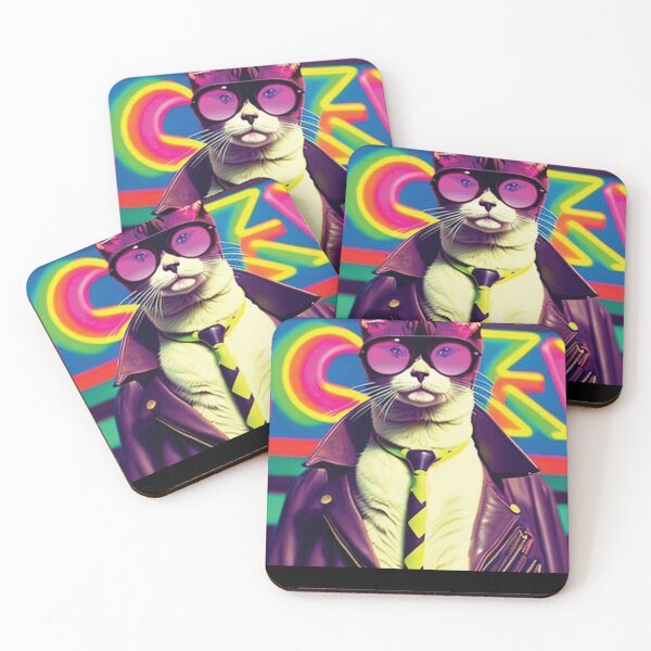 Item preview, cat daddy black cat vintage eighties style cat retro designed and sold by Batiz.