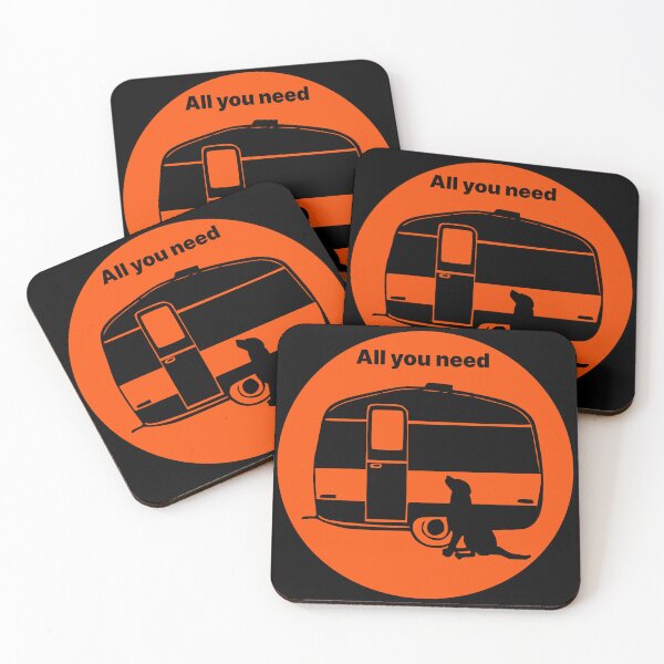 Item preview, ALL YOU NEED A DOG A CARAVAN ORANGE2 designed and sold by Marni Scofidio Desi9ns.