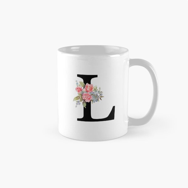 Item preview, Letter L Botanical Monogram Floral Pink Rose Flowers L Initial designed and sold by inspirationzgal.