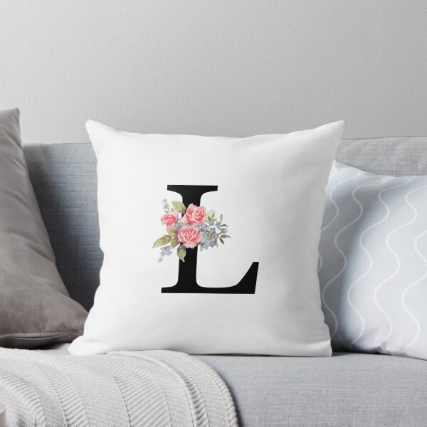 Item preview, Letter L Botanical Monogram Floral Pink Rose Flowers L Initial designed and sold by inspirationzgal.