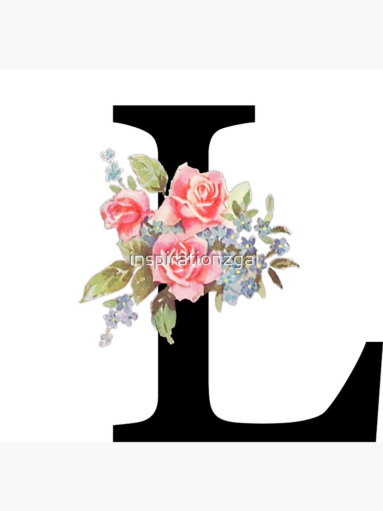Initial K Letter Butterfly Rose Flowers Watercolor Monogram T-Shirt