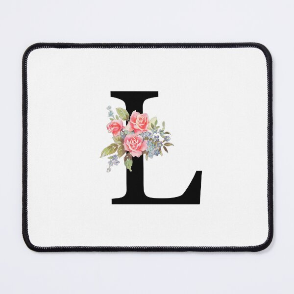 Item preview, Letter L Botanical Monogram Floral Pink Rose Flowers L Initial designed and sold by inspirationzgal.
