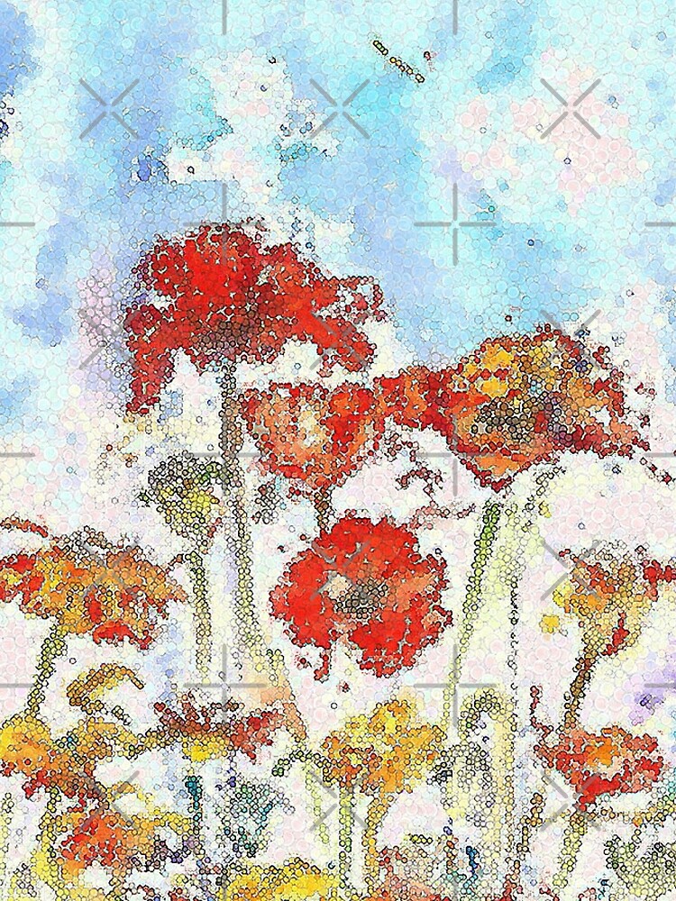 Mosaic poppies by milesdesignart