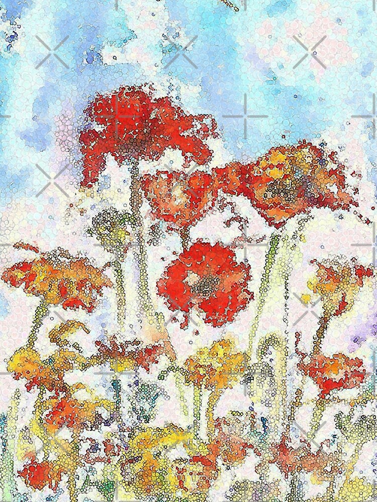 Mosaic poppies by milesdesignart