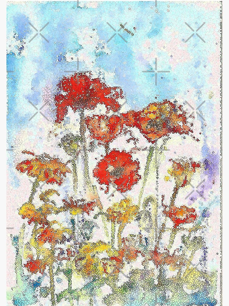 Mosaic poppies by milesdesignart