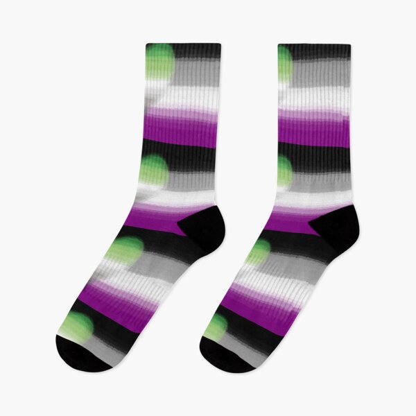Aperçu de l'œuvre Watercolor Asexual Aromantic Pride Flag créée et vendue par Sum-Thangs.