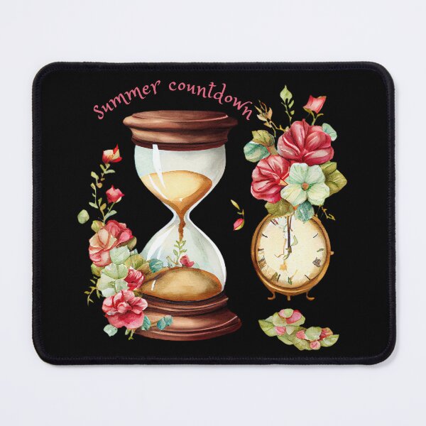 Item preview, Summer Countdown - Watercolour Hourglass and Flowers  designed and sold by CreativNode.