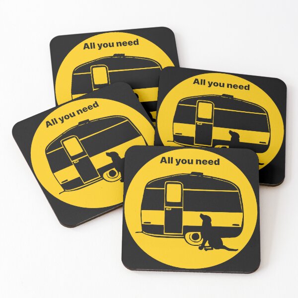 Item preview, ALL YOU NEED A DOG A CARAVAN YELLOW2 designed and sold by Marni Scofidio Desi9ns.