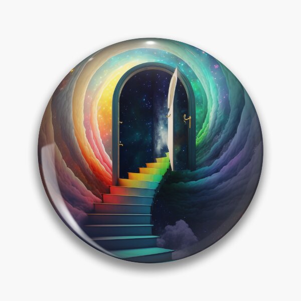 Item preview, Rainbow spiral staircase that leads to an open door designed and sold by MxA19.