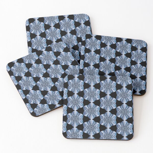 Item preview, ฺBlue White  Color Mandala Hand drawn desig   Sticker designed and sold by ppklikemandala.