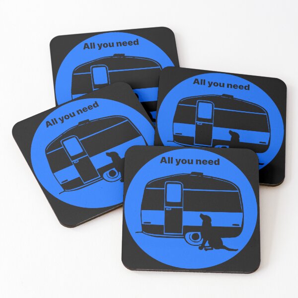 Item preview, ALL YOU NEED A DOG A CARAVAN BLUE2 designed and sold by Marni Scofidio Desi9ns.