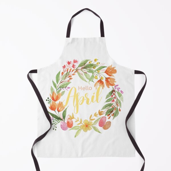 Item preview, Hello April Floral Wreath Watercolor  designed and sold by Dearmoonstudio.