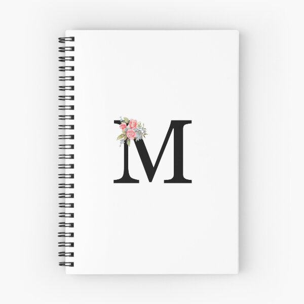 Item preview, Letter M Botanical Monogram Floral Pink Rose Flowers M Initial designed and sold by inspirationzgal.