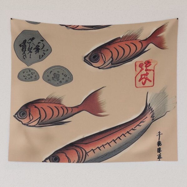 Item preview, Asian Fish and Stones (Muted Colors) designed and sold by McCallnWaldo.